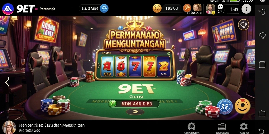 Gameplay Kasino yang mendebarkan dan interaktif di 9ET.
