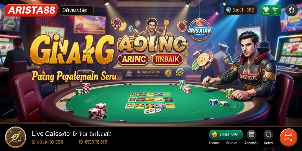 Tampilan gameplay Live Casino yang menarik dan interaktif.