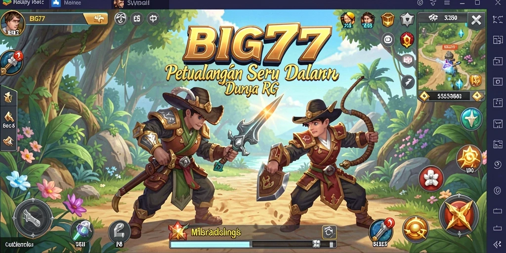 Tampilan gameplay RPG dari BIG77 yang fantastis dan imersif.