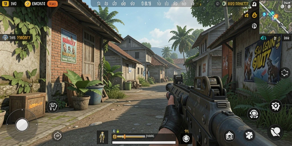 Gameplay seru EMON77 dengan aksi tembak-menembak intens.