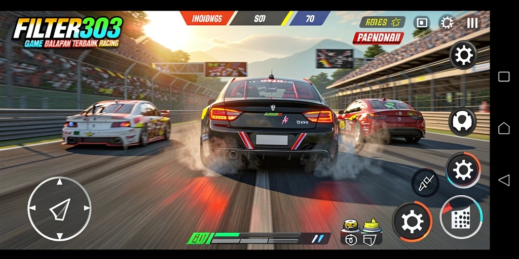 Gameplay seru dengan balapan yang mendebarkan di FILTER303.