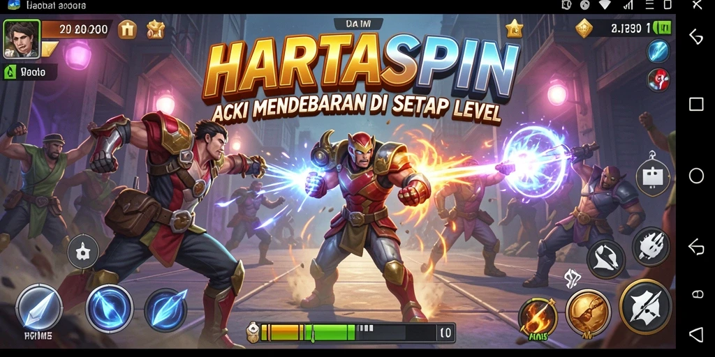 Gameplay mendebarkan dan seru dalam HARTASPIN.