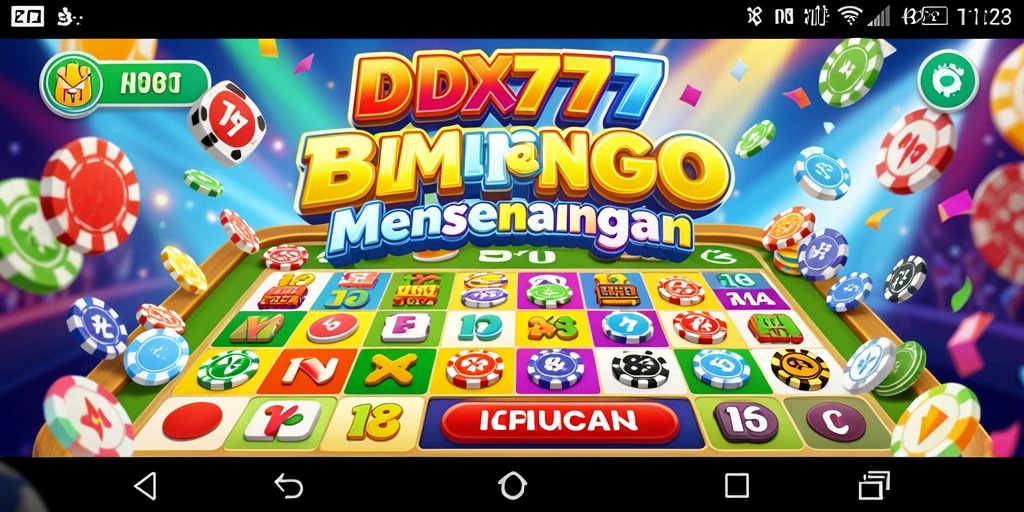 Tampilan antarmuka gameplay Bingo yang menarik dan interaktif.