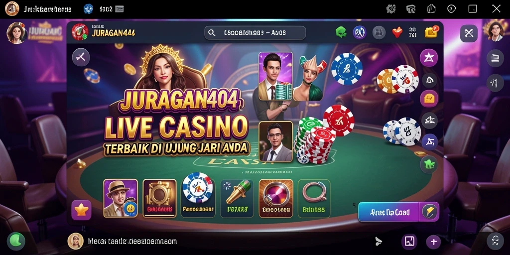 Tampilan gameplay Live Casino yang mengasyikkan di JURAGAN404.