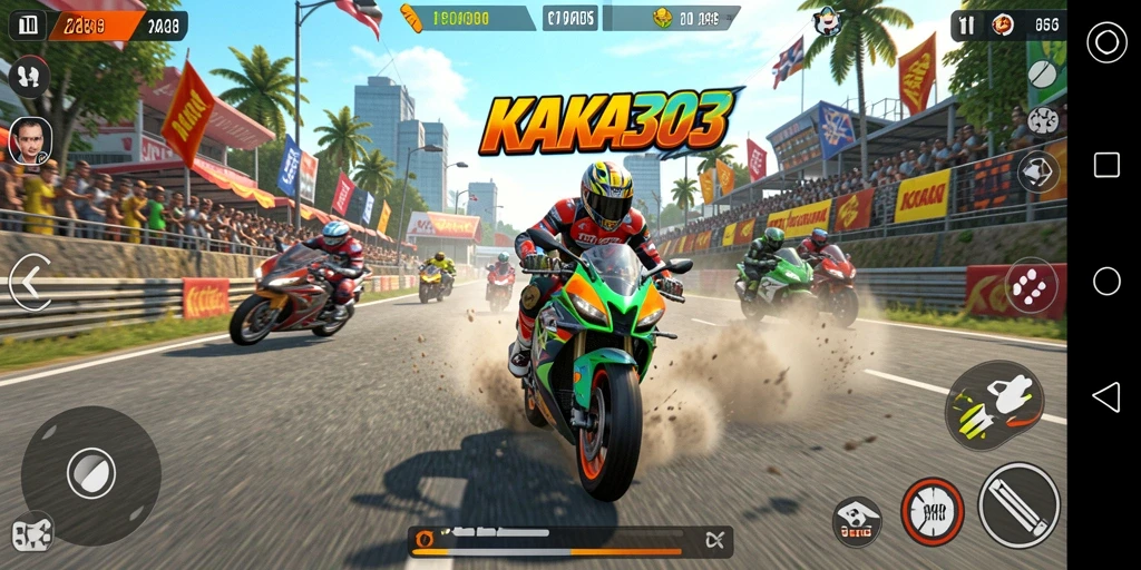 Tampilan menegangkan saat balapan motor di KAKA303.