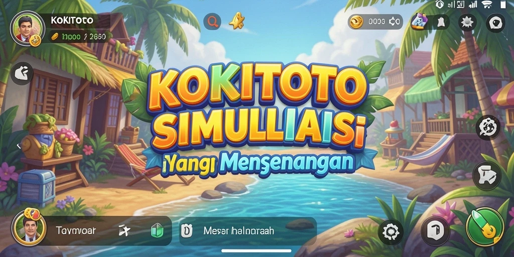 Tangkapan layar KOKITOTO menampilkan gameplay simulasi yang interaktif.