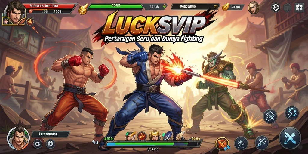 Tampilan gameplay LUCKSVIP yang seru dan penuh aksi pertarungan.