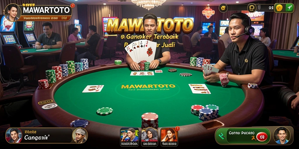 Tampilan gameplay seru dari MAWARTOTO yang menampilkan aksi Poker.