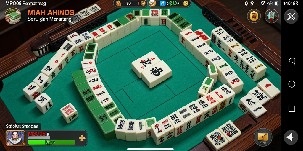 Tampilan gameplay Mahjong di MPO08 yang menantang dan seru.