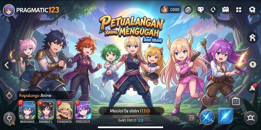 Tampilan memukau gameplay dari PRAGMATIC123 di dunia anime.