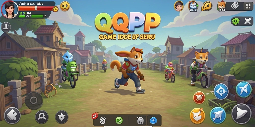 Tampilan seru gameplay Idle di QQRP dengan karakter yang berkembang.