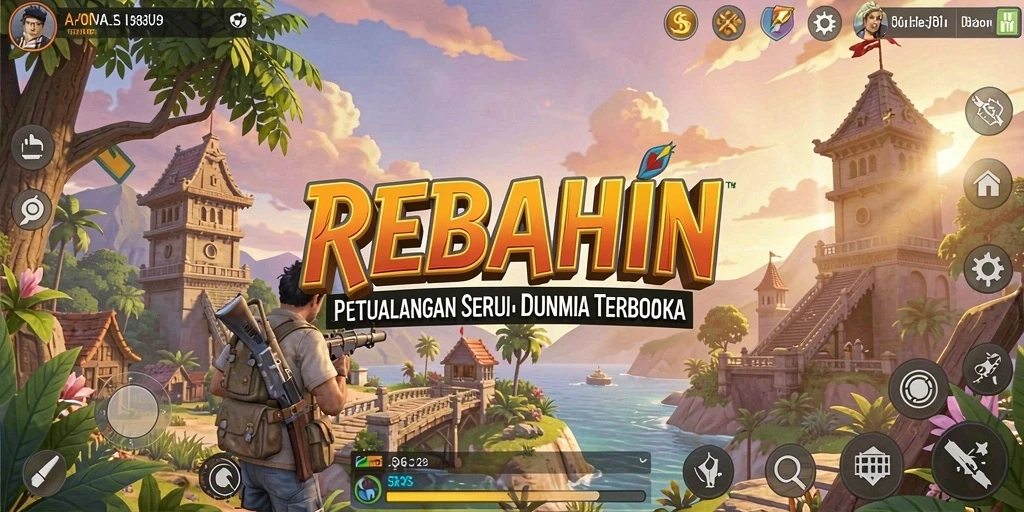 Tampilan gameplay Open World yang menarik dan menantang di REBAHIN.