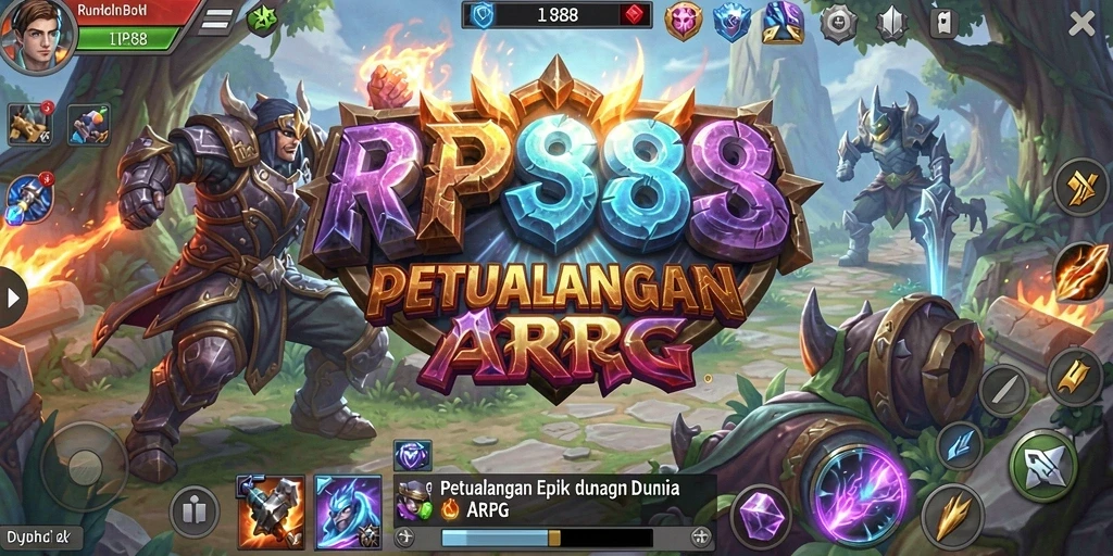 Tampilan gameplay ARPG yang menarik dan penuh aksi di RP888.