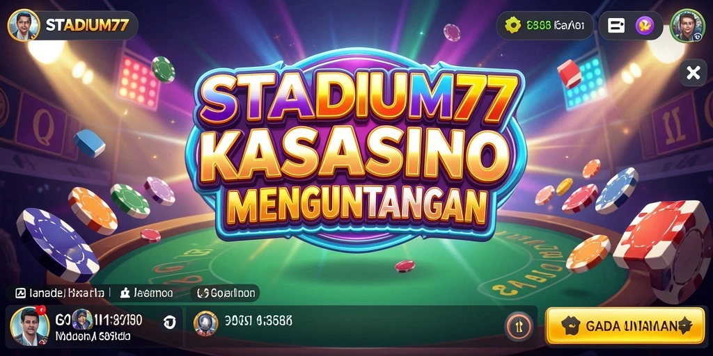 Tampilan menarik dari gameplay Kasino di STADIUM77.