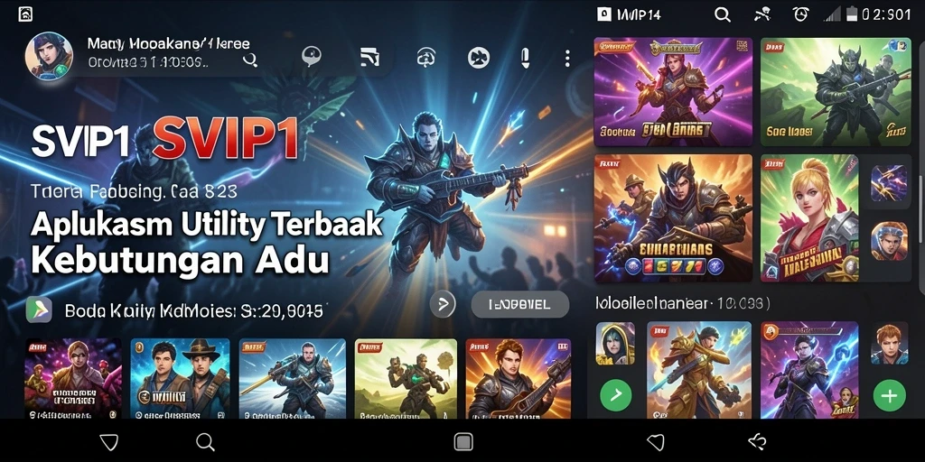 Tampilan utama SVIP1 dengan fitur-fitur Utility yang menarik.