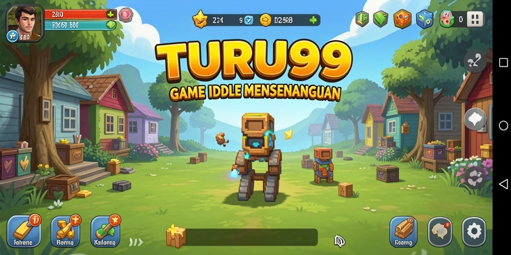 Tampilan gameplay <strong>TURU99</strong> yang menarik dan interaktif dalam suasana Idle.