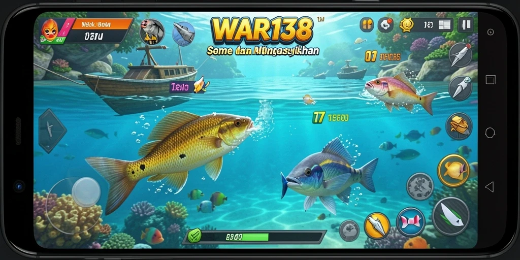 Tampilan gameplay WAR138 yang seru saat menembak ikan.